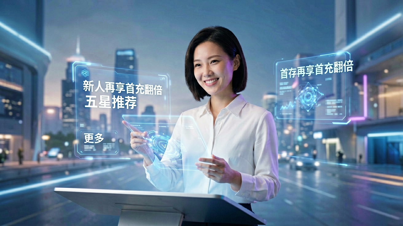 彩神VI平台界面展示，呈现智能科技风格设计